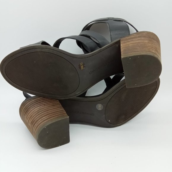 Lucky Brand Black Kailasa Leather Strappy Sandals - Picture 12 of 14